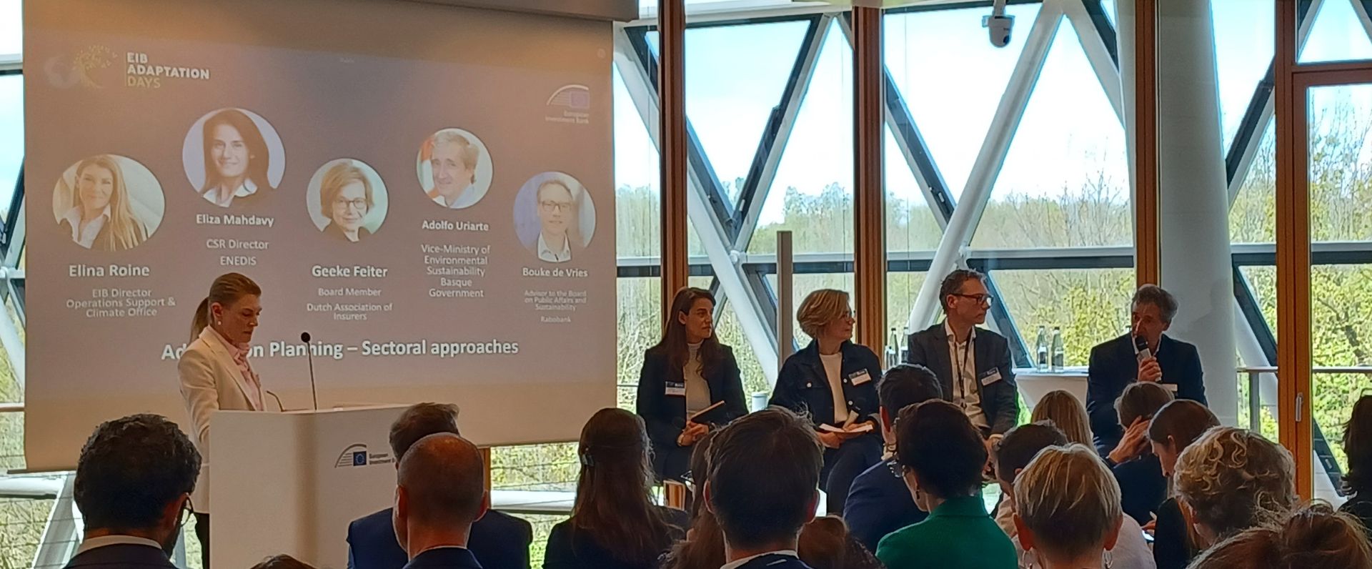 The Basque Country shares its experience in climate change adaptation at the "EIB Adaptation Days, organised by the European Investment Bank