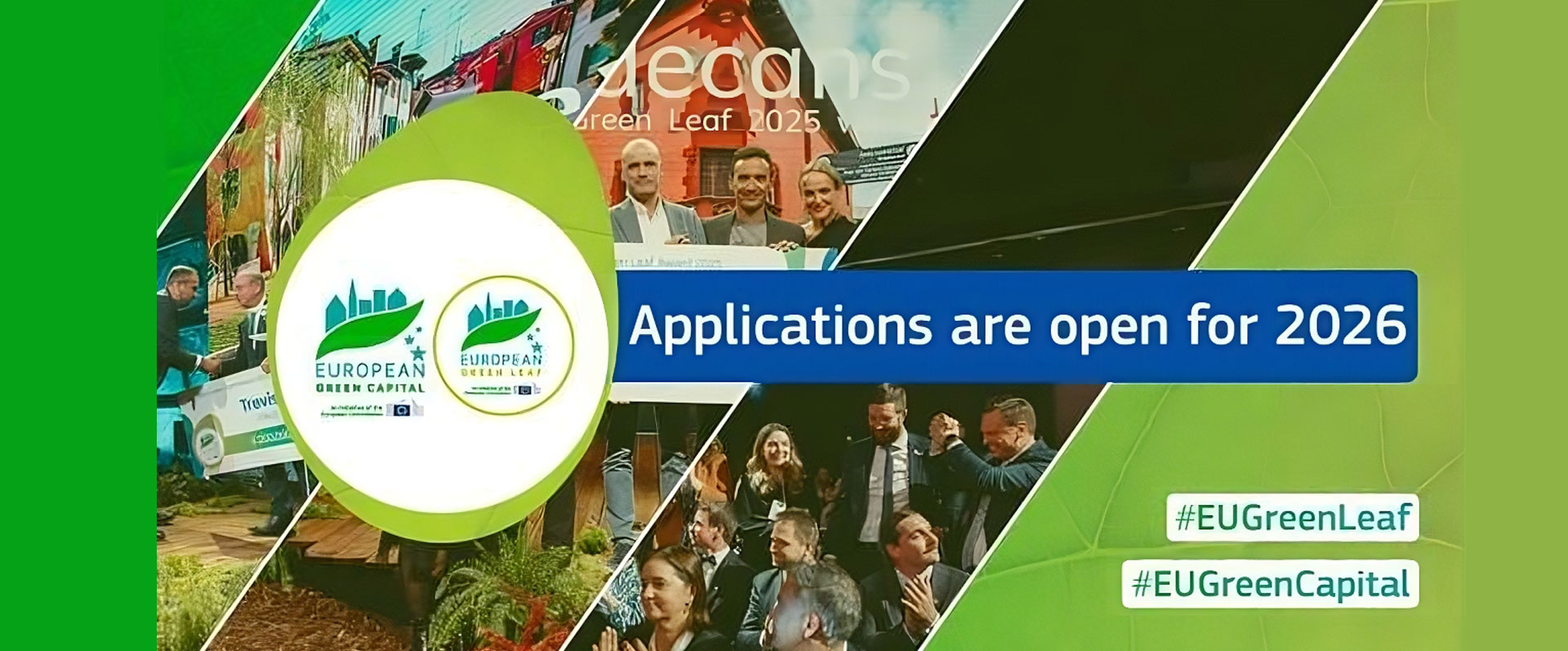 European Green Capital eta Green Leaf Applicants sarietarako hautagaitzak aurkezteko epea zabalik