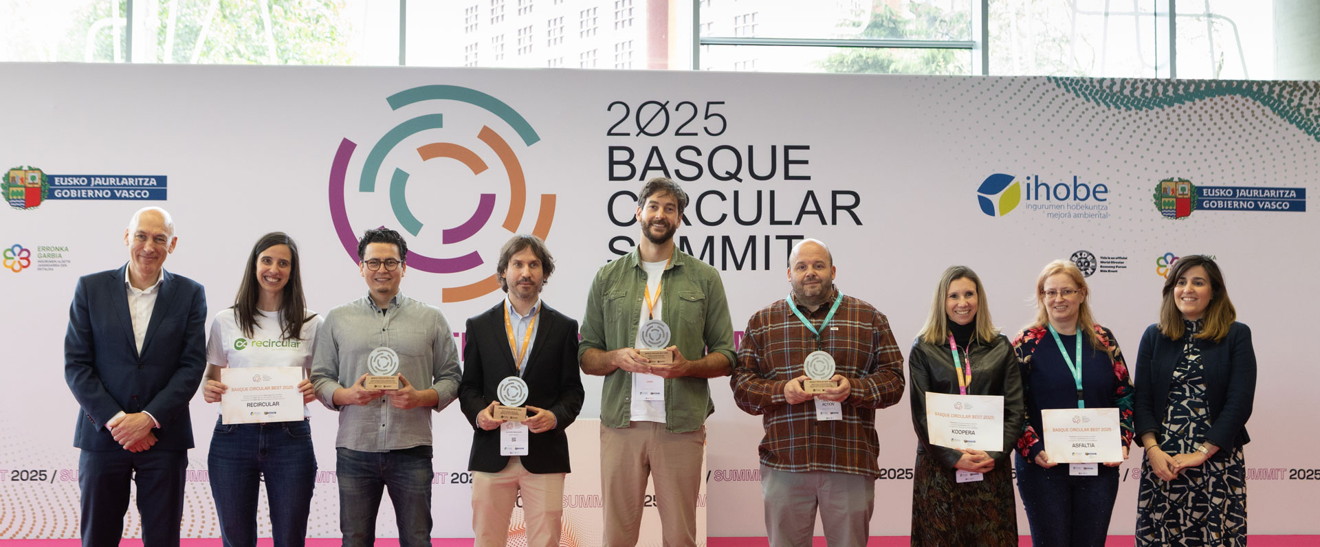 Fagor Ederlan, Somos Oreka, Gamesa Gearbox and Fuelium, winners for their circular solutions and products at the Basque Circular Summit 2025