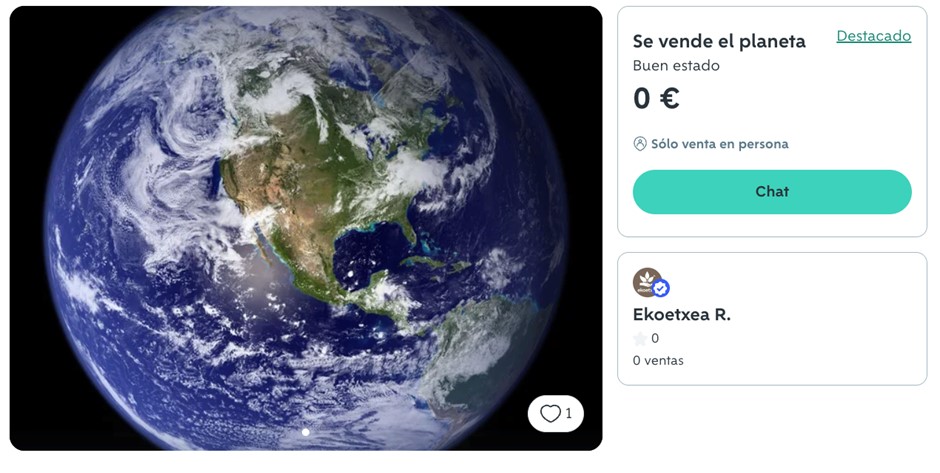 Ekoetxea Wallapop sliderra  