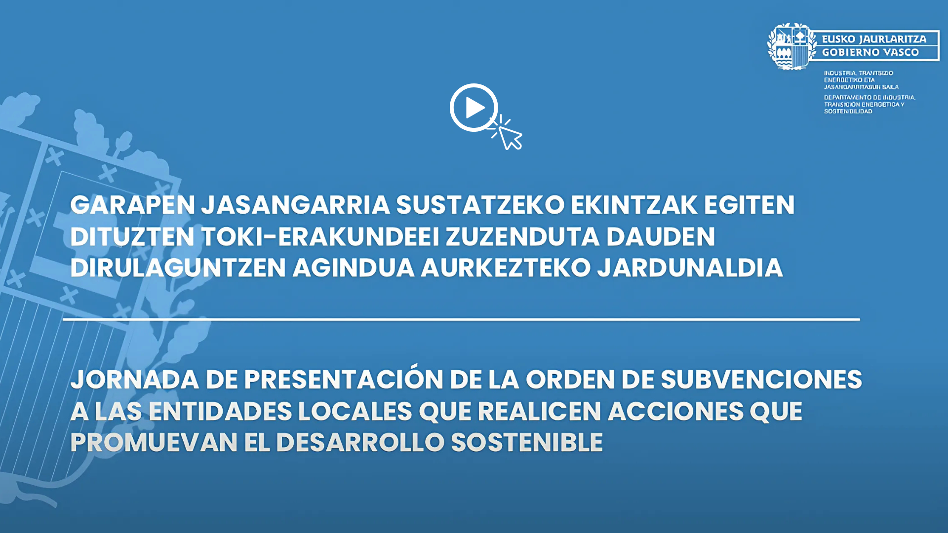 Toki-erakundeei zuzendutako dirulaguntzen jardunaldia